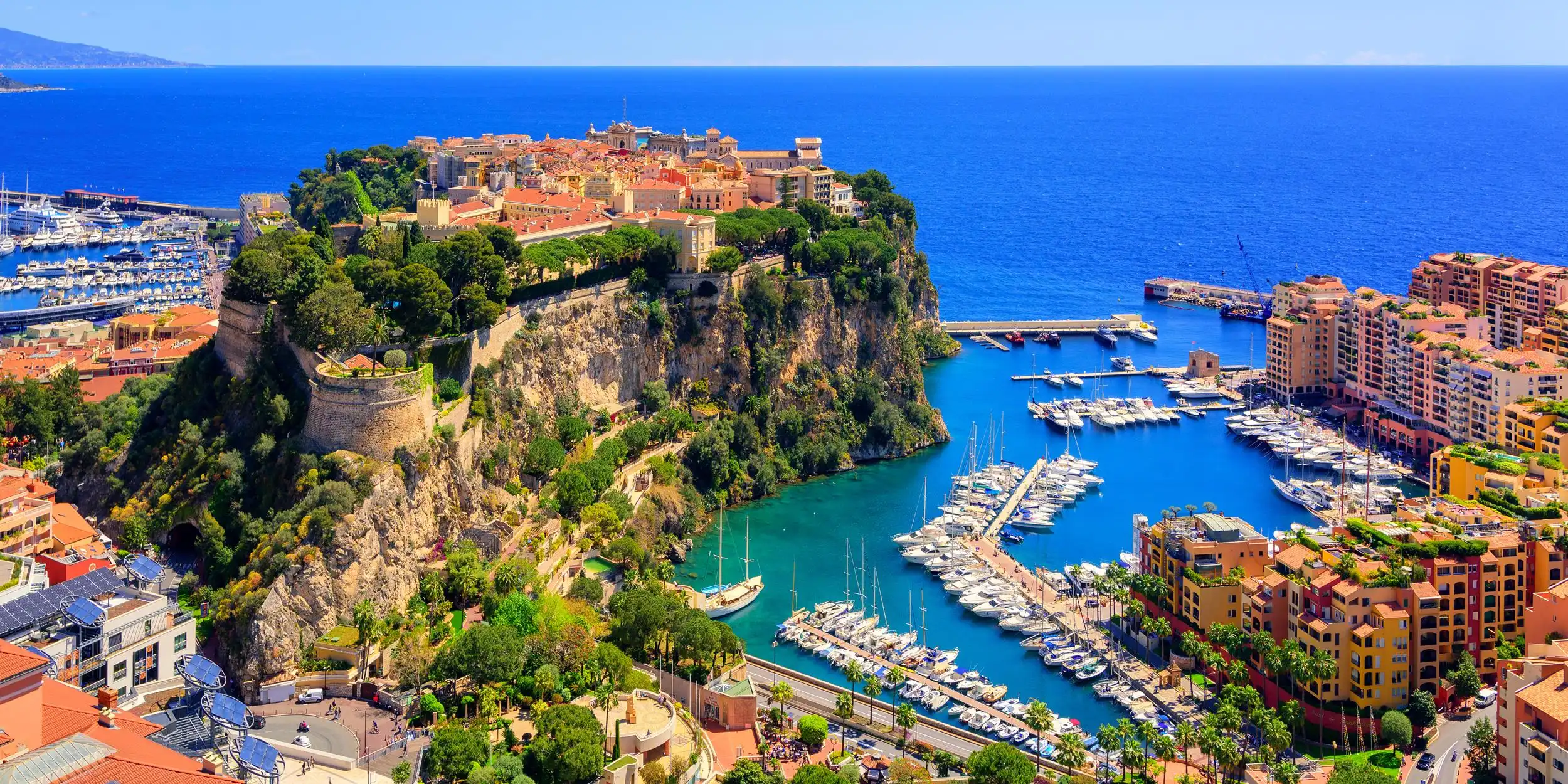 Photo panoramique de la principauté de Monaco